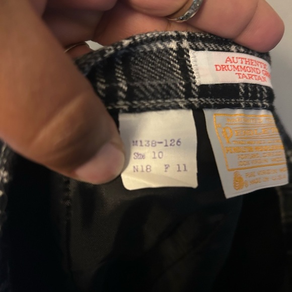 Pendleton skirt - vintage gray tartan plaid 100% wool midi length pencil - Picture 4 of 8